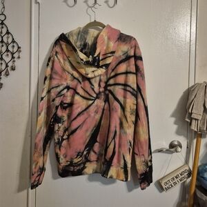 Tie-Dye Hoodie - Pink and Yellow